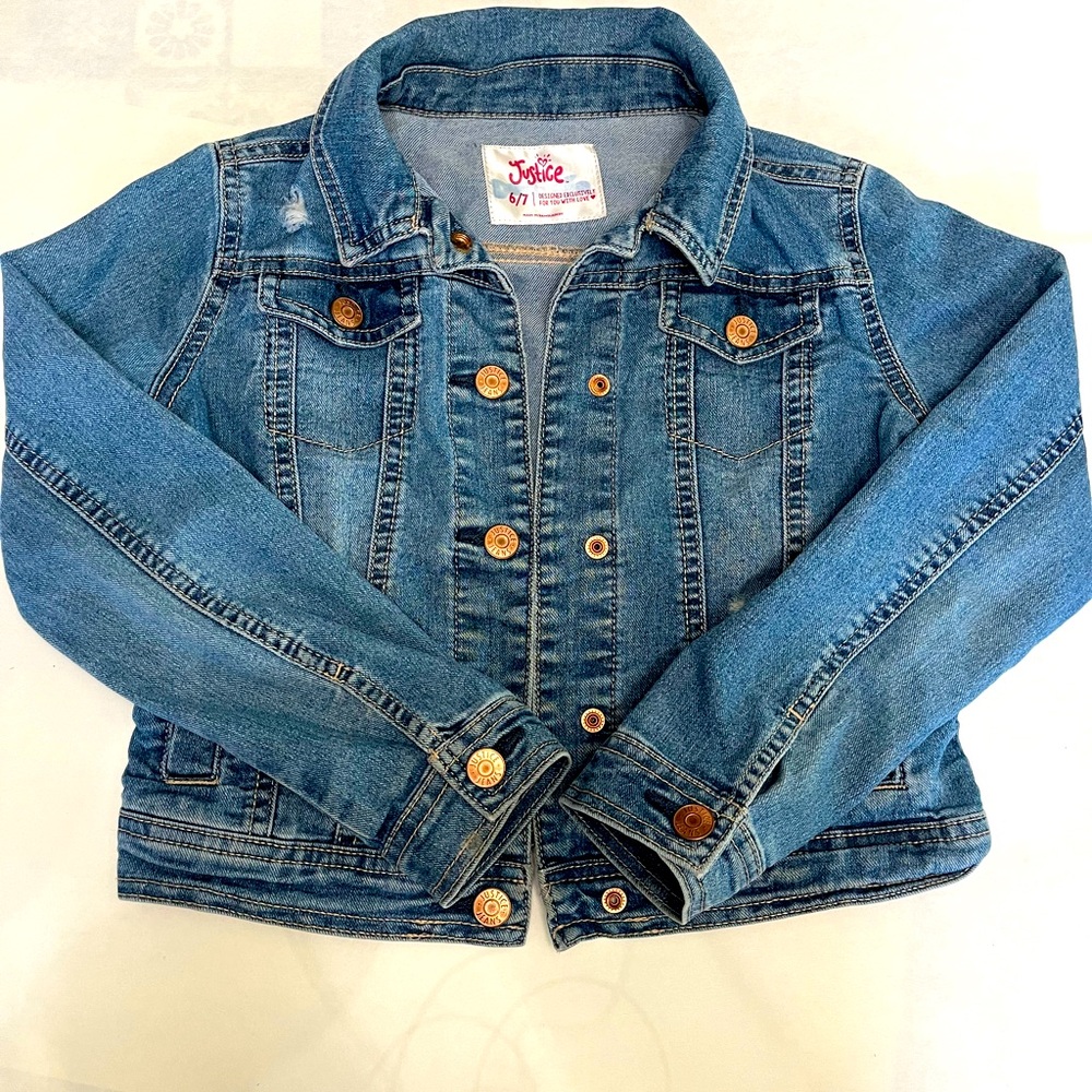 Kids blue denim jeans jacket😻